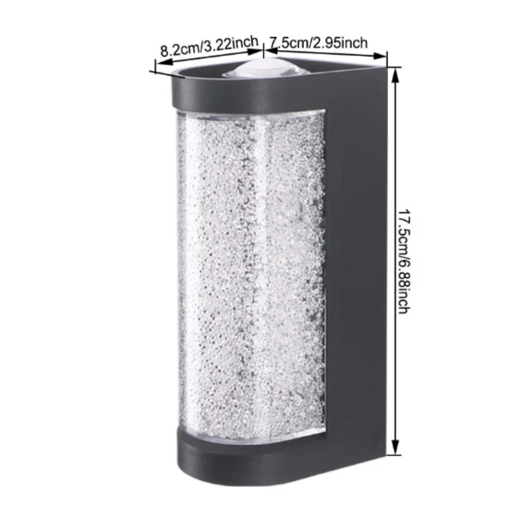 Crystal Wall Lamp – Modern LED Crystal Wall Lamp with Ambient Light for Hallway, Stairs & Living Room, 2 Light Colors