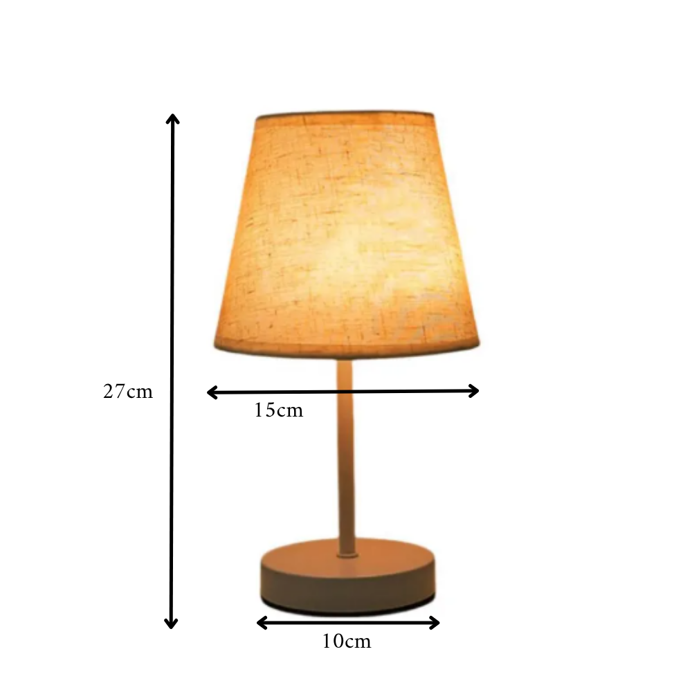 Tafellamp Hout – Nova Massief Houten Sfeerlamp met Linnen Kap, Oplaadbaar & Dimbaar in 3 Lichtkleuren