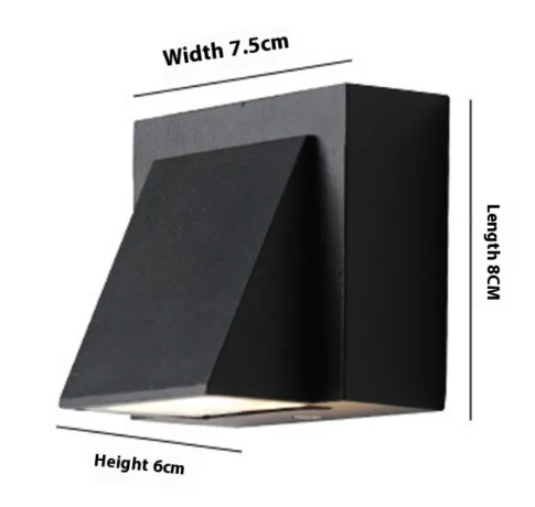 Outdoor Wall Light Black – Waterproof LED Facade Lamp Modern for Garden, Patio & Entrance, 10 cm