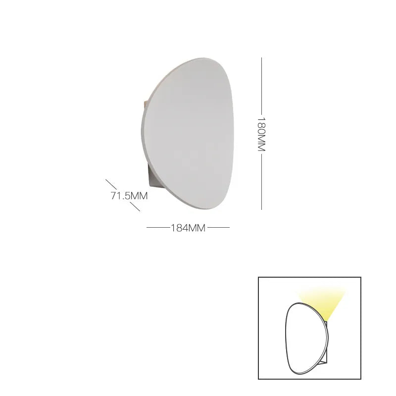 Wall Lamp White Round – Modern LED Mood Light Warm White for Bedroom, Balcony & Hallway, 20 cm