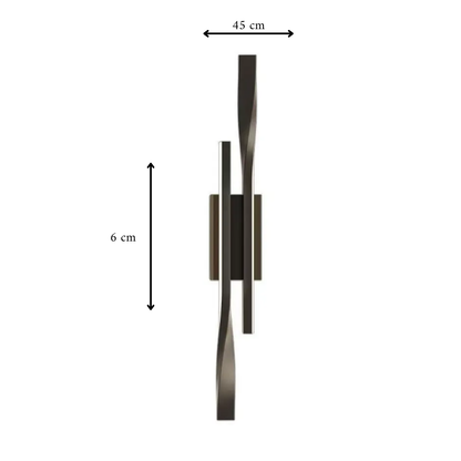 Wall Lamp Black or Gold - Nordic LED Bedside Lamp with 3 Light Colors for Bedroom & Hallway, 45 cm