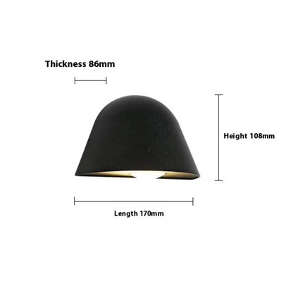 Black Outdoor Wall Light – Waterproof Modern LED Facade Lamp for Garden, Driveway & Facade, 18 cm