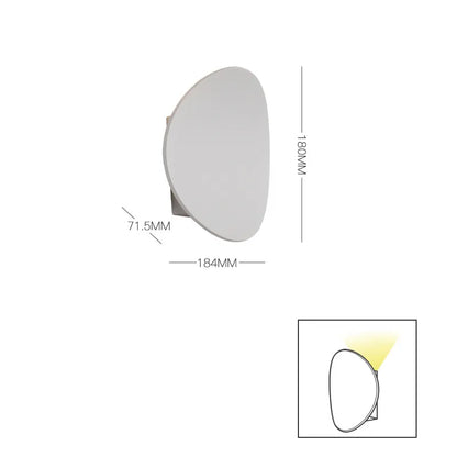 Wall Lamp White Round – Modern LED Mood Light Warm White for Bedroom, Balcony & Hallway, 20 cm
