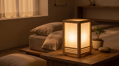 Tafellamp Hout - Nacht