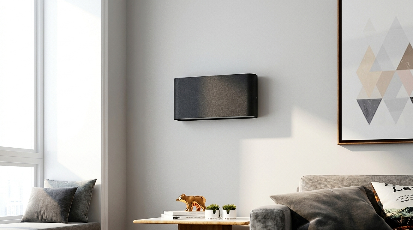 Buitenwandlamp Rechthoekig overdag - voor