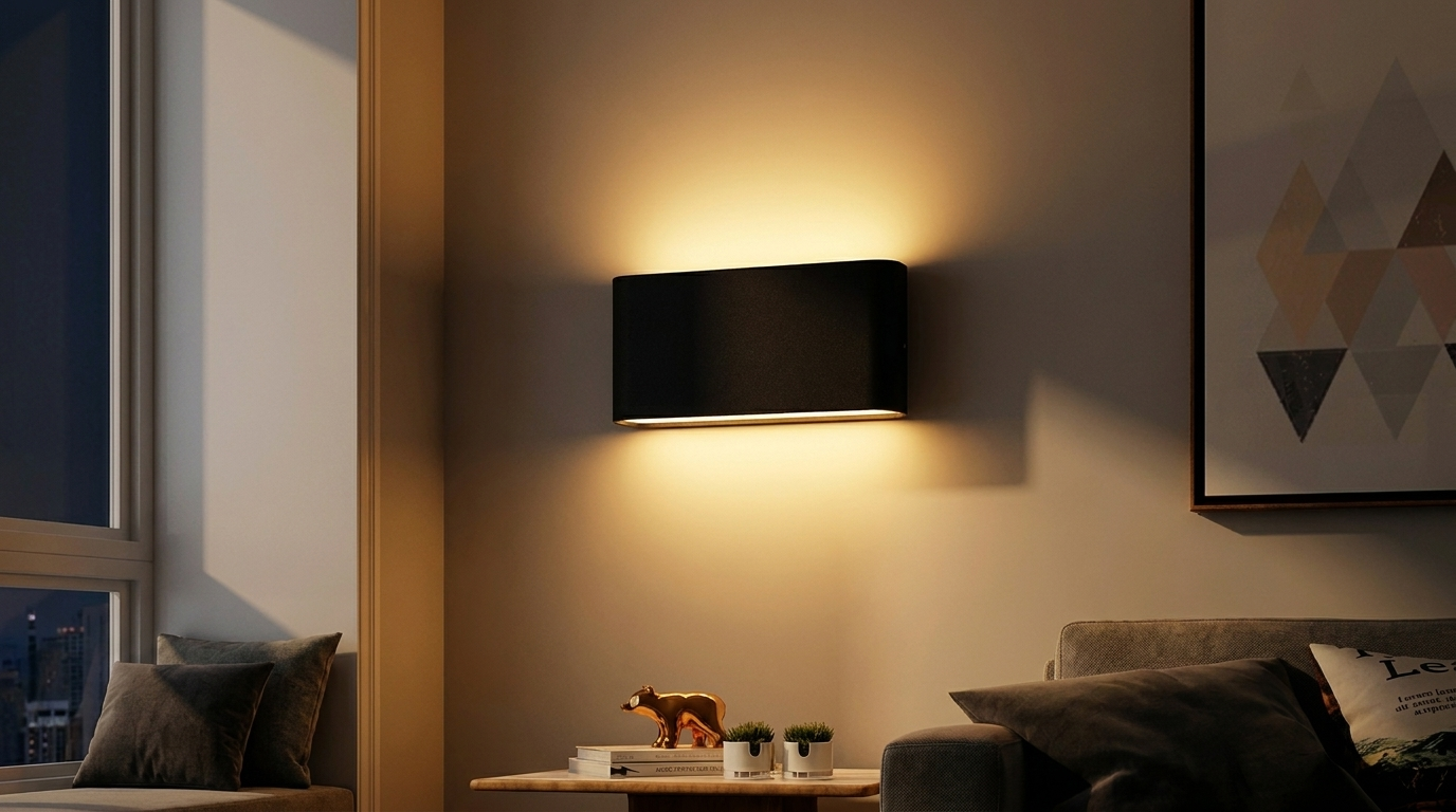 Buitenwandlamp Rechthoekig nacht - na