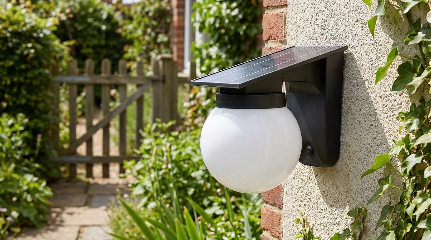 Buitenwandlamp Solar Bol dag
