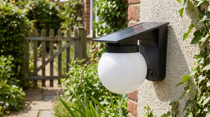Buitenwandlamp Solar Bol dag