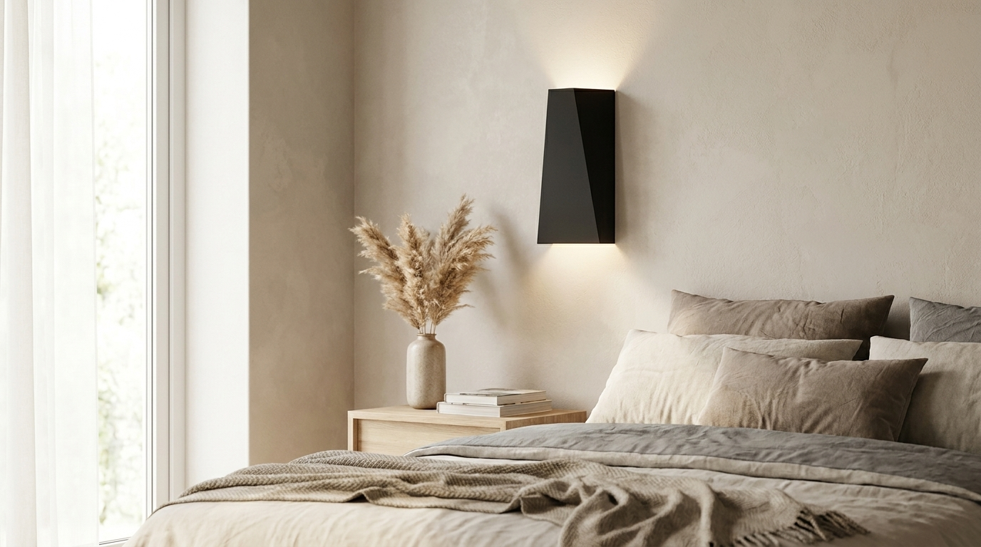 Wandlamp Zwart of Wit dag - before