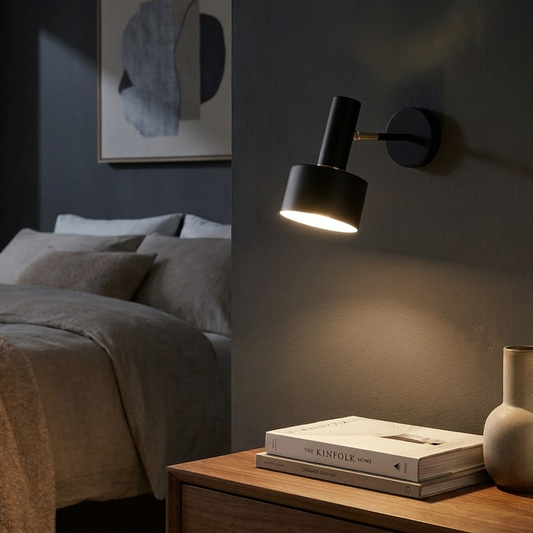 Gold & Black Wall Lamp – Luxury LED Wall Light with Warm Light for Living Room, Bedroom & Hallway