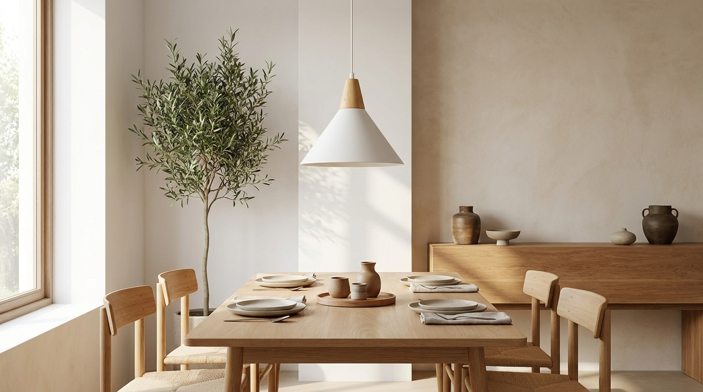 Hanglamp Hout Japandi dag - before