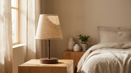 Tafellamp Hout Nova vierkant