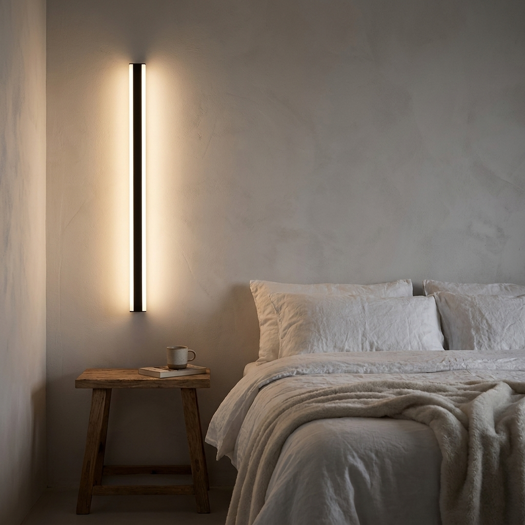 Wandlamp Langwerpig slaapkamer avond